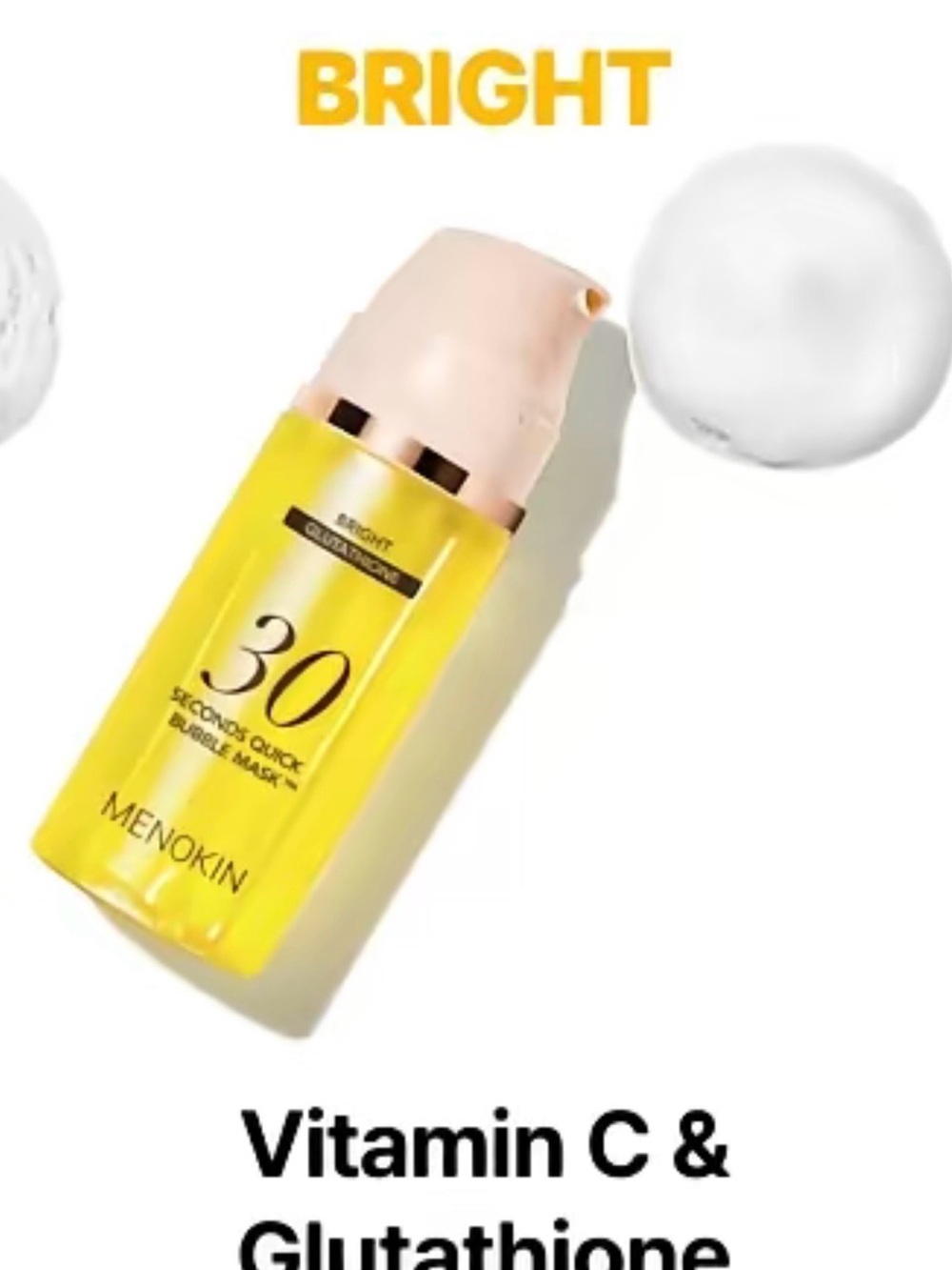 Menokin Bright Vitamin C Bubble Mask - Yellow